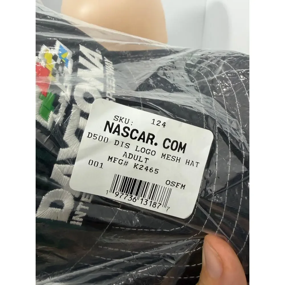 NASCAR Daytona International Speedway Hat Black Gray Mesh Trucker Cap NWT